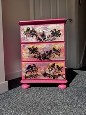 Upcycled Hand-Painted Bedside