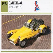 1990 CATERHAM SUPER SEVEN HPC Sports Classic Car Photo/Info Maxi Card
