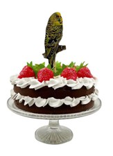 Green Budgerigar Cake Topper -