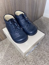 Nens Boy Navy Boot Shoe Eu 22 Grest Condition Marks Shown Lace Up Hard Sole 