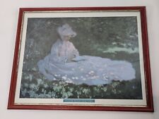Claude Monet - La Liseuse The Reading Vintage Print Framed & Mounted 54 x 44"