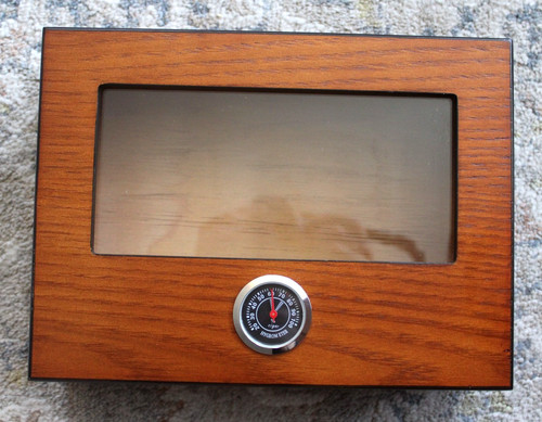 Vintage wooden cigar humidor - cigar,