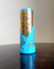 antique blue opaline glass and