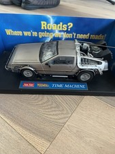Back To The Future Time Machine  Delorean 1:18 Replica Signed