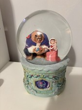 Rare Beauty & The Beast Musical Light Up Snow Globe Disney Store