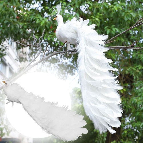 White simulation peacock - simulation,