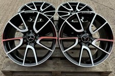 19" C43 Style Alloys Wheels Gloss Black Polished Mercedes C E Class W205 W213