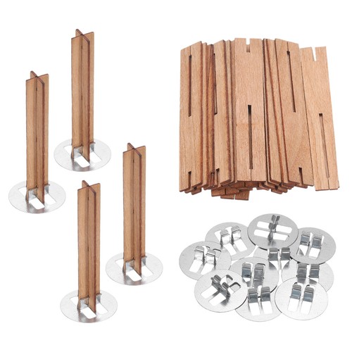 Set wooden candle wicks - wooden,