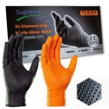 Orange Black 8mil Diamond Grip