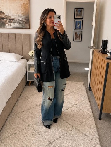 Zara black jacket coat faux - zara,