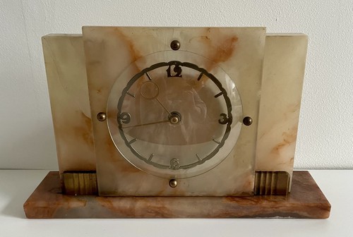 Art deco onyx - deco, clock