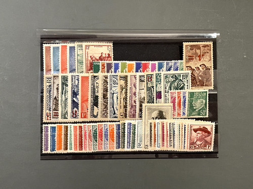France stamps complete year - france,