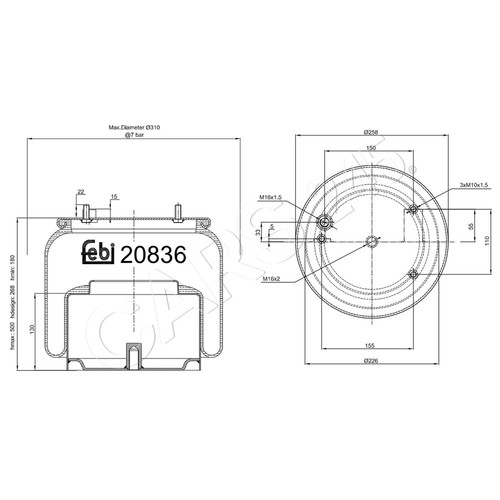 Febi air suspension - febi, spring