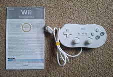 Official Nintendo Wii RVL-005 White Plastic Handheld Classic Pro Controller