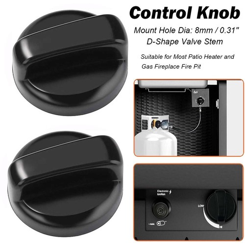 Black barbecue stove knob - black,