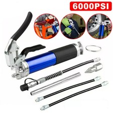6000-7000PSI UK Manual Handle Grease Gun Kit Heavy Duty Pistol Grip w/ Hose Pipe