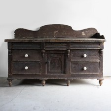 Antique painted pine dresser - pine,