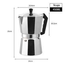 Italian Style Espresso Maker 1/3/6/9/12 Cup Stove Top Coffee Percolator Moka Pot