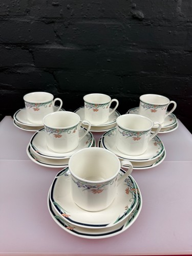 Royal doulton juno tea trios - tea,