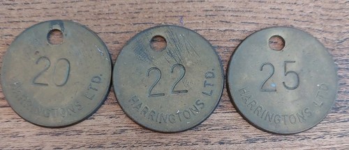 Vintage brass check tag - vintage, tally