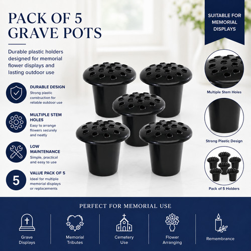 Grave pots with lids - 5,