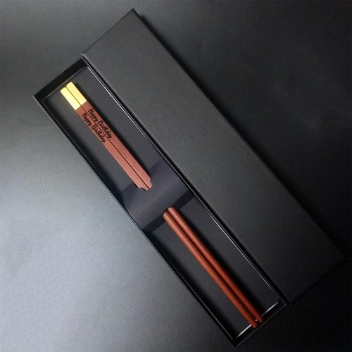 Personalised wooden chopsticks - wooden,