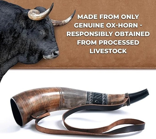Viking war horn genuine - -, 16"