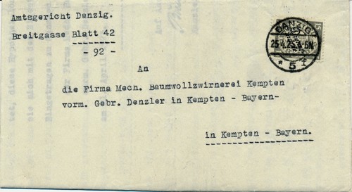 Bf374 danzig 1925 official - -, 1925,