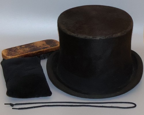 Vintage black fur felt top - vintage, hat