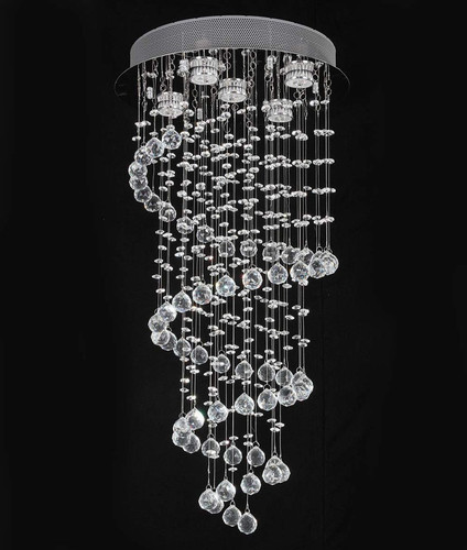 Crystal spiral chandelier - crystal,