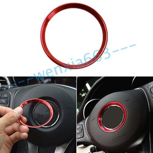 Red car steering wheel badge - red,