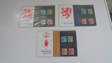3 DIFFERENT ROYAL MAIL DECIMAL REGIONAL DEFINITIVE STAMP PRESENTATION PACKS.