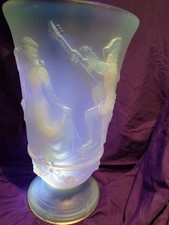 Lalique Large Opalescent Art Glass Vase