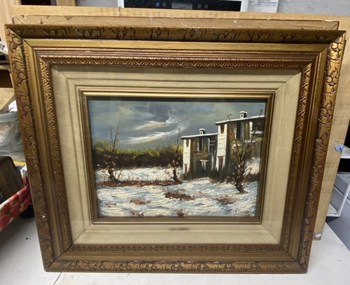 Vintage winter original - vintage, oil