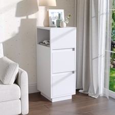 Slim Wood Bedside Table