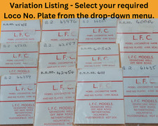 YOU CHOOSE: LFC 4mm/OO Gauge Engraved Loco/Shed Number Plates - Bagged