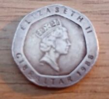 1988 Gibraltar 20p Twenty Pence Coin - Our Lady of Europa