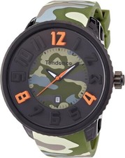 Tendence Gulliver Round - Camo Watch with Green Dial Plastic Strap T0430030