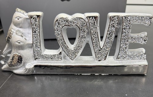 Silver love ornament - ,