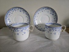 Vintage cups & sausers George Jones Crescent Bone China Edwardian Floral Pattern