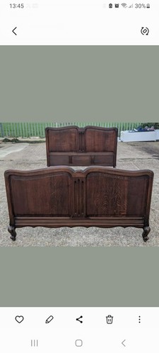 Antique double bed frame - bed,