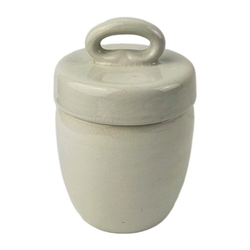 Vtg ivory ceramic egg - ivory,
