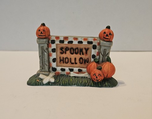 Spooky hollow village sign - spooky,