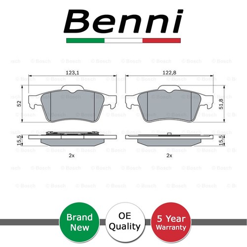 Brake pads set rear benni - set,