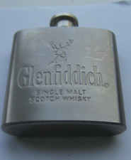 Glenfiddich Single Malt Stainless Steel 2 1/2 oz Hip Flask UNUSED LOOK