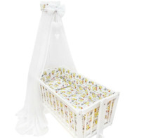 Drape Canopy Mosquito Net with Ribbon Fits Crib/Cradle Football Teddy Bear