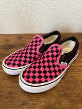 Vans Pink Checkered Slip On