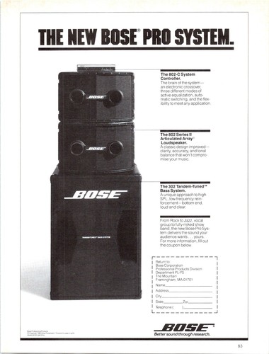 1984 bose speakers 802 - 1984, •