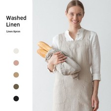 Big Size Cross Back Apron Cotton Linen Pinafore Dress  Home Kitchen Crafting