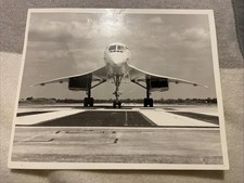 VTG Black And White Glossy Picture Of Concorde Supersonic Passenger Jet.
